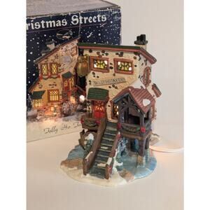 Christmas Streets Village Tally Ho Tavern Lighted Holiday Building Piece 1999